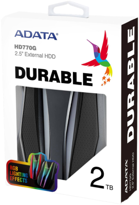 2 TB ADATA HD770G Durable, 2.5", USB 3.2, IP68, RGB - Svart#3