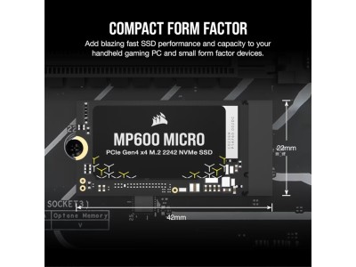 1 TB Corsair MP600 Micro SSD, M.2 2242 NVMe PCIe 4.0#2