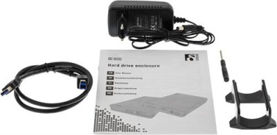Externt kabinett 3.5" SATA till USB 3.0, Deltaco, aluminium, inkl. strömadapter#3