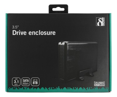 Externt kabinett 3.5" SATA till USB 3.0, Deltaco, aluminium, inkl. strömadapter#4