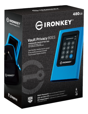 480 GB Kingston IronKey Vault Privacy 80, pekskärm, USB-C 3.2 Gen.1#3