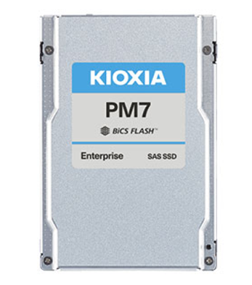 15,36 TB Kioxia PM6-R 2.5" SSD, SAS 4.0, 22,5 Gbit/s