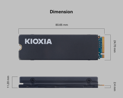 4 TB Kioxia Exceria SSD, M.2 2280 NVMe, PCIe 4.0, Heatsink#4