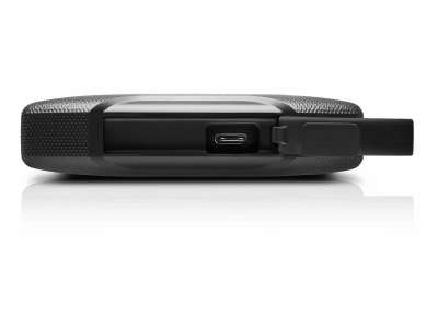 1 TB Sandisk Professional G-DRIVE ArmorATD, 2.5", USB-C med adapter till USB-A - Rymdgrå#3