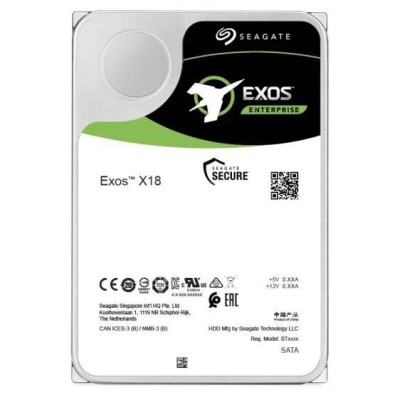 12 TB Seagate Exos X18, 7200 rpm, 256 MB cache, SAS 12Gb/s