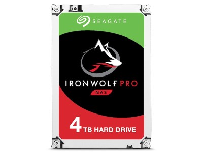 4 TB Seagate IronWolf Pro, 7200 rpm, 256 MB cache, SATA3, NAS drive 24/7-drift, 2 års dataräddning