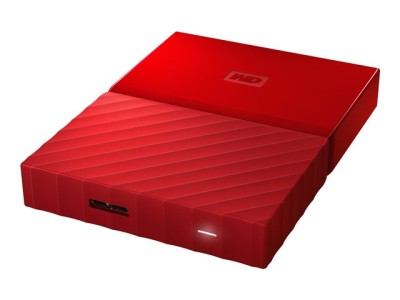 1 TB WD My Passport, 2.5", USB 3.0, WD Backup - Röd