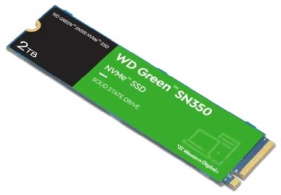 2 TB WD Green SN350 SSD, M.2 2280 NVMe PCIe Gen.3