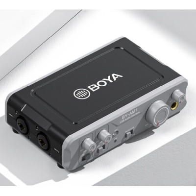 Ljudmixer BOYA BY-AM1, 2-kanals, 6,3mm/XLR med 48V fantommatning, USB