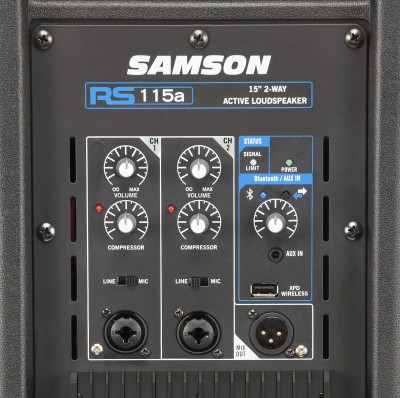 Samson RS115A, 15", 170W RMS, 2-vägs aktiv högtalare, Bluetooth#5