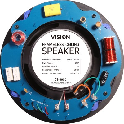 Vision CS-1900 Ceiling Speakers 6.5", 60W max, 1 par - Vit#3
