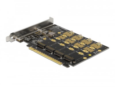 Kontrollerkort DeLOCK PCI Express x16 Card to 4 x internal NVMe M.2 Key M - Bifurcation#2