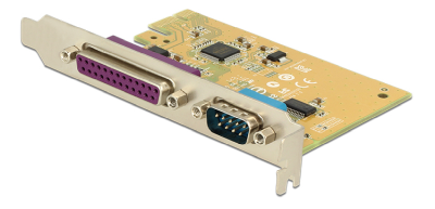 DeLOCK PCI-Express kort, 1xDB25 ho, 1xRS-232 DB9 ha