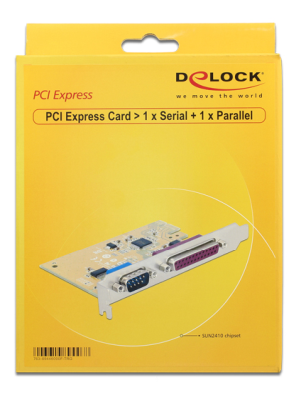 DeLOCK PCI-Express kort, 1xDB25 ho, 1xRS-232 DB9 ha#2