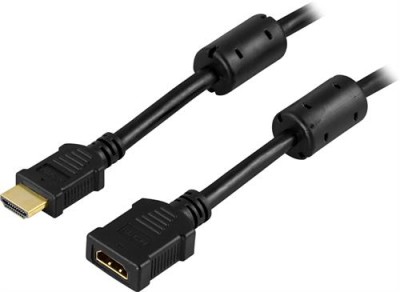 HDMI-förlängningskabel, HDMI 1.3, 3 meter - Svart