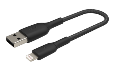 USB-kabel Belkin BoostCharge USB-A till Lightning Braided, 0,15 meter - Svart#2