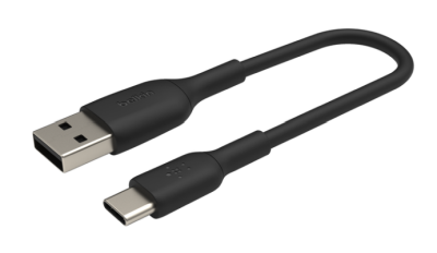 USB-kabel Belkin BoostCharge USB-A till USB-C, 0,15 meter - Svart