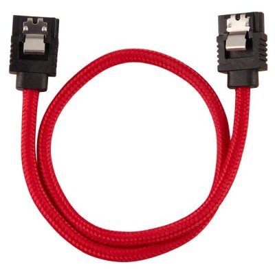 SATA3 kabel Corsair Premium Sleeved Set with Straight Connectors, 30 cm, 2-pack - Röd#2