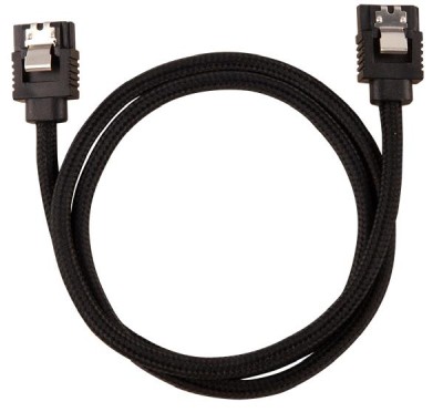 SATA3 kabel Corsair Premium Sleeved Set with Straight Connectors, 60 cm, 2-pack - Svart#2