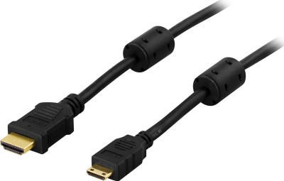 HDMI till Mini HDMI-kabel, 1080p, guldpläterad, 1 meter - Svart
