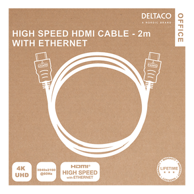 HDMI-kabel Deltaco flexibel, 4K@60Hz, 2 meter - Svart#2