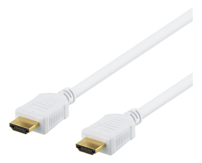 HDMI-kabel Deltaco, Ethernet, 4K UHD, 10 meter - Vit