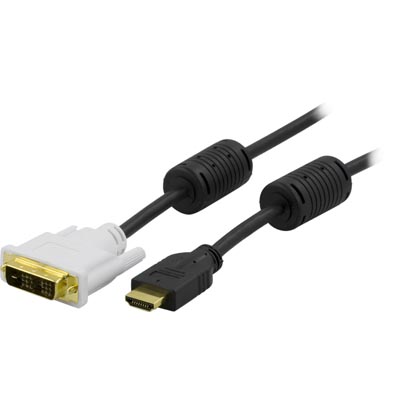 HDMI till DVI-D-kabel, 1 meter - Svart