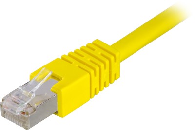 Nätverkskabel skärmad F/UTP Cat.6, RJ45, LSZH, 0,3 meter - Gul