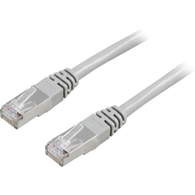 Nätverkskabel skärmad F/UTP Cat.6, RJ45, LSZH, 1 meter - Grå