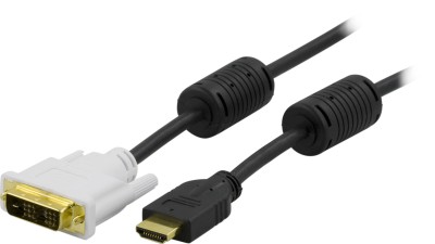 HDMI till DVI-D-kabel, 5 meter - Svart