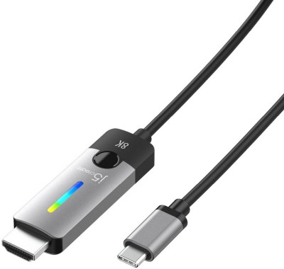 J5create USB-C till HDMI 2.1, 8K@60Hz, 1,8 meter - Svart