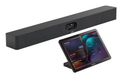 Yealink A40 Meetingbar, Allt-i-ett mötesrum, extern kontrollpanel CTP25, Teams Meeting Room, 2x kameror, 8x mikrofoner med 6 m räckvidd, för små till mellanstora mötesrum