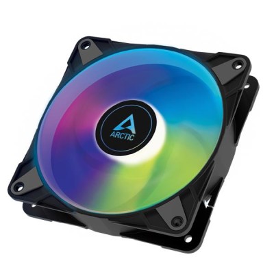 Fläkt 120 mm Arctic Cooling P12 PWM PST ARGB, 0dB, 0~2000 rpm, 48,8 cfm - Svart