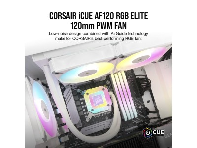 Fläkt 120 mm Corsair AF120 RGB Elite White, PWM - Vit#2