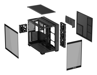 Asus A32 PLUS BLACK TG ARGB, ATX - Svart#12