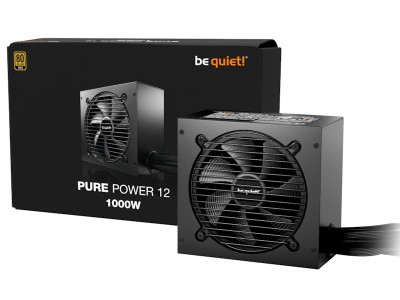 be quiet! Pure Power 12 1000W, ATX, 120 mm fläkt, 80PLUS Gold