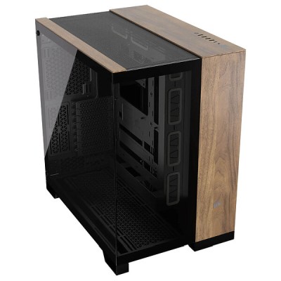 Corsair 6500X Mid-Tower Dual Chamber PC Case, ATX - Svart/Valnöt