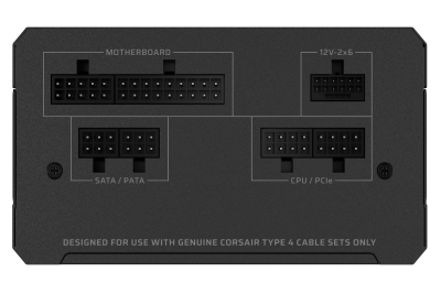 Corsair RM650e (2025) 650W, PCIe 5.1, ATX 3.1, 120 mm fläkt, 80PLUS Gold, semipassivt, löstagbara kablar - Svart#3