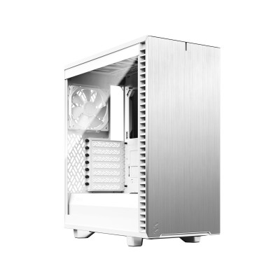 Fractal Design Define 7 Compact White TG, ATX, USB-C - Vit