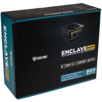 Kolink Enclave 600W, 120 mm fläkt, 80PLUS Gold, löstagbara kablar#2