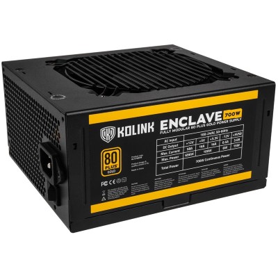 Kolink Enclave 700W, 120 mm fläkt, 80PLUS Gold, löstagbara kablar#1