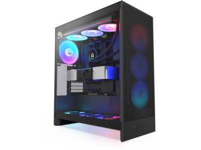 NZXT H7 Flow 2024 RGB Mid-Tower Case, ATX - Svart