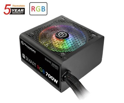 Thermaltake Smart RGB 700W, 120 mm fläkt, 80PLUS White#3