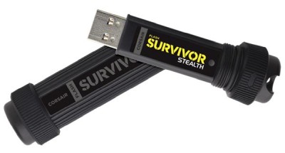 1 TB Corsair Flash Survivor Stealth, vattensäker (till 200 m) och stöttålig, aluminium, USB 3.0