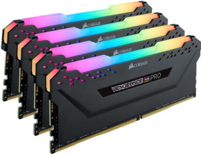 128 GB (4x32GB) DDR4-3200 Corsair Vengeance RGB PRO CL16 - Svart