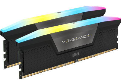 32 GB (2x16GB) DDR5-6000 Corsair Vengeance RGB CL40 - Svart