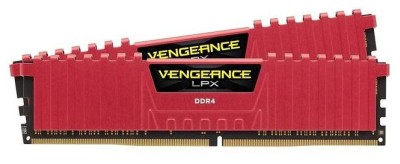 16 GB (2x8GB) DDR4-3000 Corsair Vengeance LPX Red, CL15