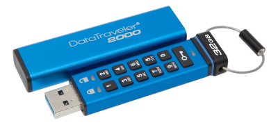 32 GB Kingston DataTraveler 2000 Keypad, USB 3.1, 256-bit AES hårdvarukryptering#1