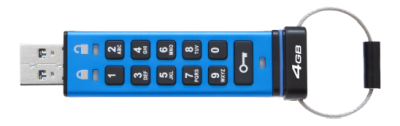 4 GB Kingston DataTraveler 2000 Keypad, USB 3.1, 256-bit AES hårdvarukryptering