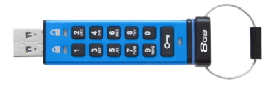 8 GB Kingston DataTraveler 2000 Keypad, USB 3.1, 256-bit AES hårdvarukryptering